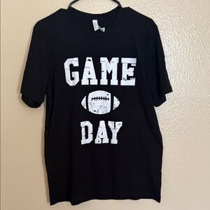 Bella Canvas Black and White Game Day Tee NWOT